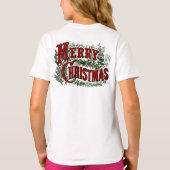 Klassieke "Merry Christmas" Kinder T-shirt (Achterkant)