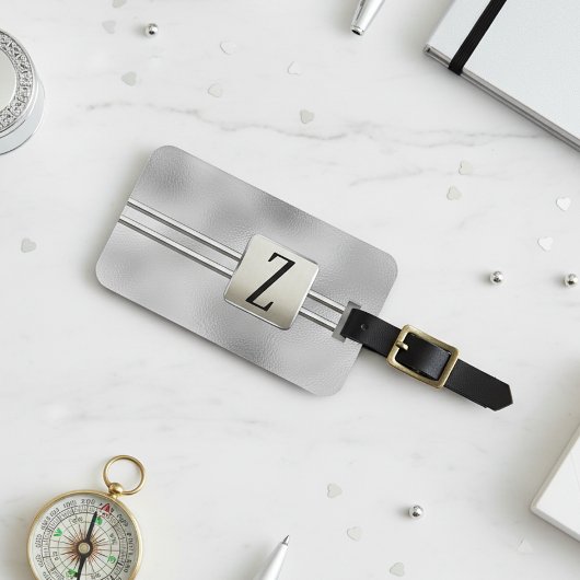 Klassieke Metallic Metallic Metallic Look Monogram Bagagelabel