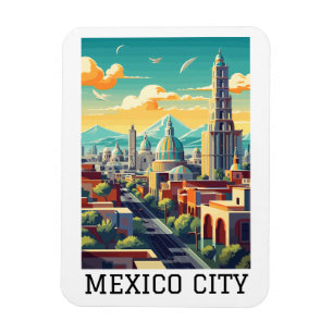 Klassieke Mexico City CDMX Retro Vintage Reizen Magneet