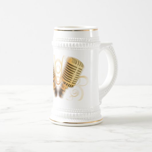 Klassieke microfoon bierpul (Voorkant rechts)