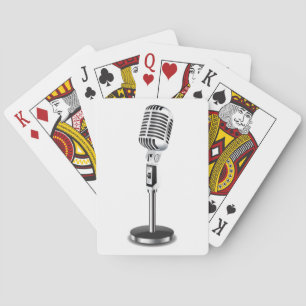 Klassieke microfoon pokerkaarten