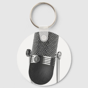 Klassieke microfoon sleutelhanger