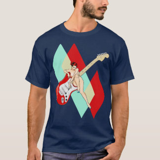 Klassieke Mid Century Design PinUp Meisje en Elekt T-shirt
