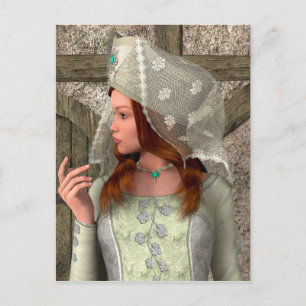 Klassieke Middeleeuwse Prinses Renaissance Kunst Briefkaart