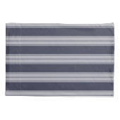 Klassieke Midnight Grey & Grey Stripes White Initi Kussensloop (Achterkant)