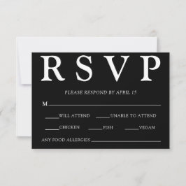 Klassieke Minimal Old Money Esthetische Eenvoudige RSVP Kaartje