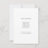 Klassieke minimale foto handschrift script bruilof save the date (Achterkant)