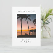 Klassieke minimale foto save the date (Staand voorkant)