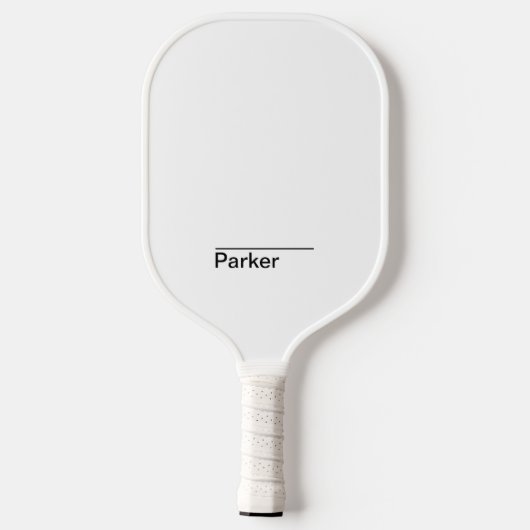 Klassieke minimale zwart-wit pickleball paddle (Achterkant)