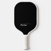 Klassieke minimale zwart-wit pickleball paddle (Voorkant)