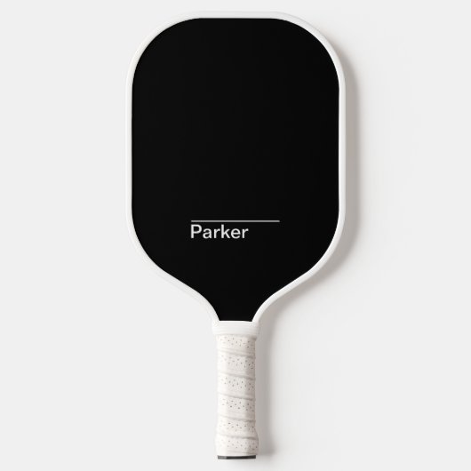 Klassieke minimale zwart-wit pickleball paddle (Voorkant)