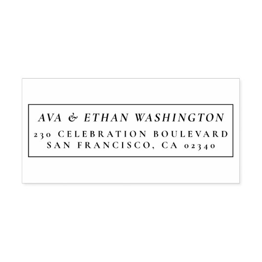 Klassieke minimalist | Het Adres van de Terugkeer Rubberstempel (Afrduk)