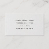 Klassieke minimalist | Wit textiel Visitekaartje (Achterkant)