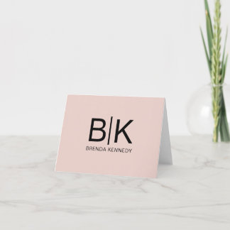 Klassieke minimalistische aangepaste monogram - Ha Bedankkaart