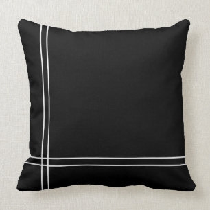 Klassieke minimalistische All-over Black White Str Kussen