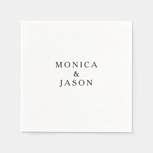 Klassieke minimalistische bruiloft servetten (Voorkant)
