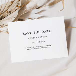 Klassieke minimalistische horizontaal sparen de Da Save The Date