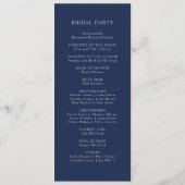 Klassieke minimalistische marineblauw | Zilverwedd Programma (Achterkant)