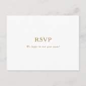 Klassieke minimalistische menu met keuze RSVP-kaar (Voorkant)