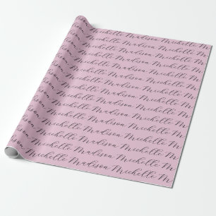 Klassieke Minimalistische Naam Handgeschrift Cadeaupapier