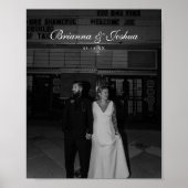 Klassieke minimalistische namen & datum trouwfoto poster (Voorkant)