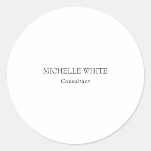 Klassieke minimalistische professional ronde sticker