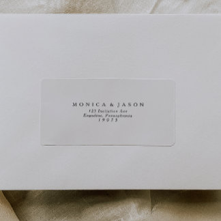 Klassieke minimalistische RSVP-Adresetiketten Etiket