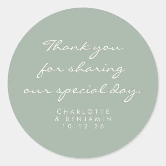 Klassieke, minimalistische scriptpagina Hartelijk  Ronde Sticker (Voorkant)