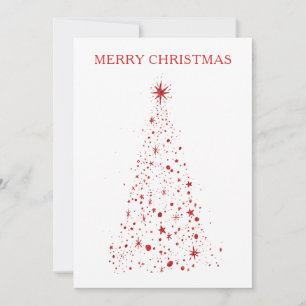 Klassieke minimalistische Sparkle kerstboom Feestdagenkaart