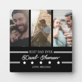 Klassieke minimalistische zwart wit beste vader oo fotoplaat (Voorkant)