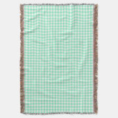 Klassieke Mint White Pepita Houndstooth Pattern Deken (Voorkant Verticaal)