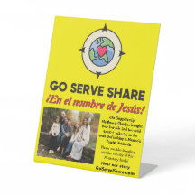 Klassieke Missionary Support Tabletop Sign