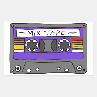 Klassieke mixtape rechthoekige sticker