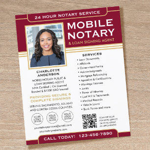 Klassieke mobiele notaris flyer QR-code bordeauxro