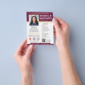 Klassieke Mobiele Notaris Openbare QR Code Plum Be Flyer (Hand)
