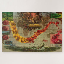 Klassieke Moby Dick Reis van de Pequod Antiek