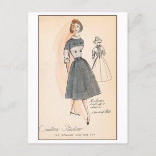Klassieke modeontwerpen voor jurken, Creators Stud Briefkaart