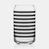 Klassieke Modern Slank Zwart Horizontaal Gestreept Blikvorm Glas (Achterkant)