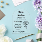 Klassieke & Moderne Bloemen bruiloft Acryl Uitnodi Acryl Uitnodigingen (Insitu (Huwelijk))