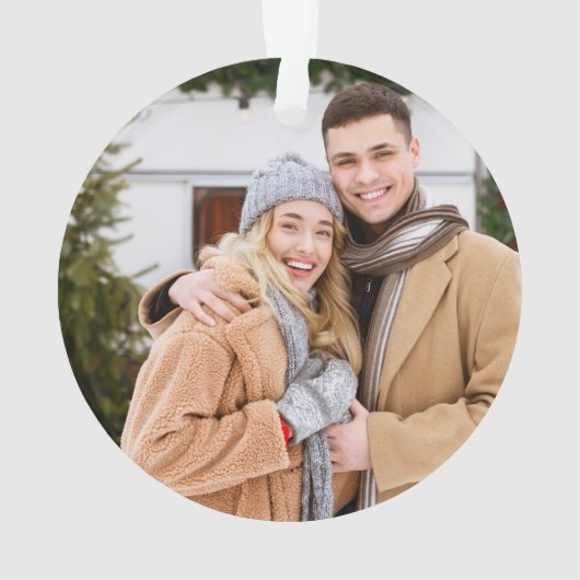 Klassieke Moderne Eerste Kerstdag als Mr. Mrs. Pho Ornament (achterkant)