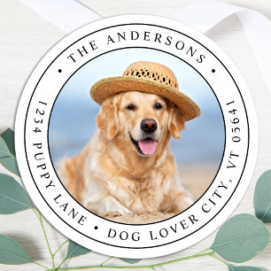 Klassieke moderne foto Cirkel retourneert label