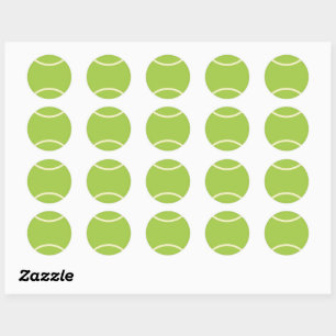 Klassieke moderne groene tennisbal ronde sticker