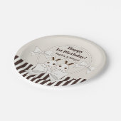 Klassieke Moderne Leuke Twin Bunny Meisje Verjaard Papieren Bordje (Gekanteld)