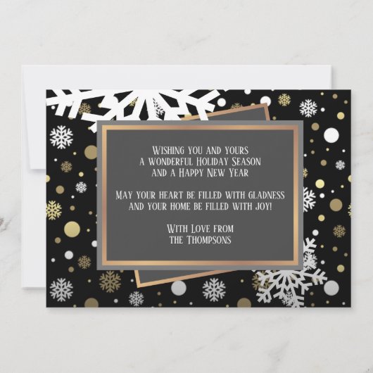 Klassieke moderne liefde seizoensgroeten feestdagenkaart (Achterkant)