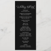 Klassieke moderne minimalistische elegante bruilof programma (Achterkant)