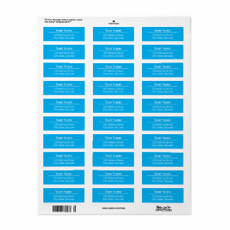 Klassieke Moderne Minimalistische Sky Blue Naam Ad Etiket