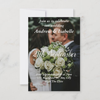 Klassieke Moderne Olifant Huwelijk Minimalistisch Bedankkaart