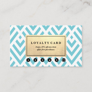 Klassieke, moderne Pattern Gold Accent Blue Loyalt Visitekaartje