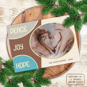 Klassieke moderne seizoensgroeten Gold Foil Holida Folie Feestdagenkaart