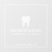 Klassieke moderne Tooth Logo Raamsticker (Vel)